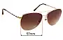 Sunglass Fix Verres de Remplacement pour Burberry B 3072 - 57mm Wide 