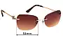 Sunglass Fix Verres de Remplacement pour Bvlgari 2216-B - 54mm Wide 