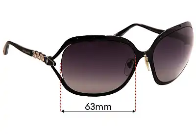 Bvlgari 6037-B Replacement Lenses 63mm wide 