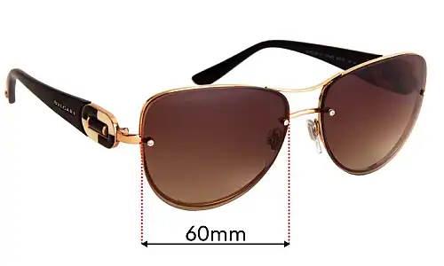 Sunglass Fix Replacement Lenses for Bvlgari 6053-B-M - 60mm Wide Bvlgari 6053-B-M Replacement Lenses 60mm wide