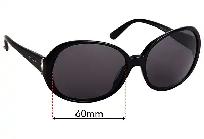 Bvlgari 8070-B-A Replacement Lenses 60mm wide 