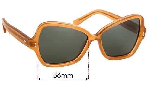 Sunglass Fix Replacement Lenses for Celine CL 40075I - 56mm Wide Celine CL 40075I Replacement Lenses 56mm wide