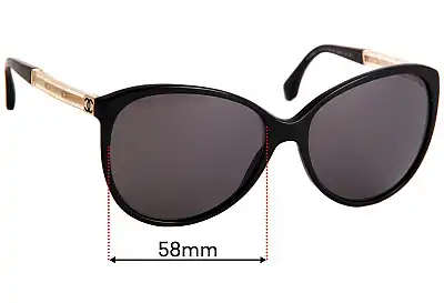 Chanel 5225-Q Ersatzgläser 58mm wide 