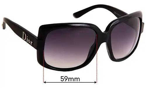 Sunglass Fix Replacement Lenses for Christian Dior 60'S 1 - 59mm Wide Sunglass Fix Replacement Lenses for Christian Dior 60'S 1 - 59mm Wide