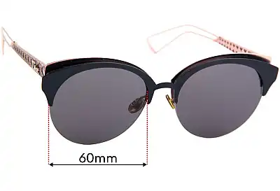 Christian Dior Diorama Club Lentes de Repuesto 60mm wide 
