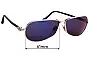 Sunglass Fix Lentes de Repuesto para Chrome Hearts Red - 61mm Wide 