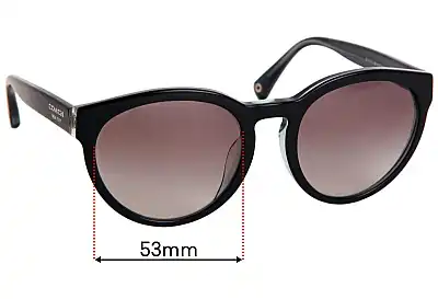 Coach HC8056F Kylie Replacement Lenses 53mm wide 