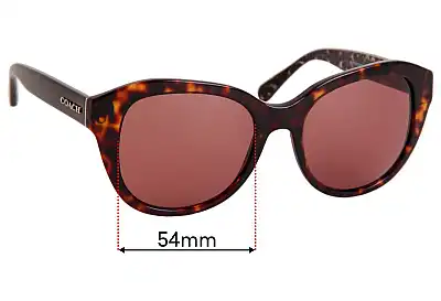 Coach HC8231 Replacement Lenses 54mm wide 