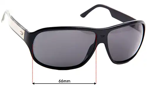 Sunglass Fix Lentes de Repuesto para Diesel DS0188 - 66mm Wide 