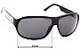 Sunglass Fix Lentes de Repuesto para Diesel DS0188 - 66mm Wide 