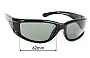 Sunglass Fix Replacement Lenses for Dirty Dog Banger - 62mm Wide 