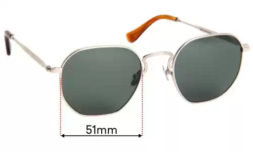 Sunglass Fix Replacement Lenses for Epokhe Denz - 51mm Wide 
