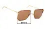 Sunglass Fix Replacement Lenses for Gaspari 1/1012KGF - 59mm Wide 