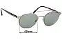 Sunglass Fix Ersatzgläser für Giorgio Armani AR 6041 - 49mm Wide 