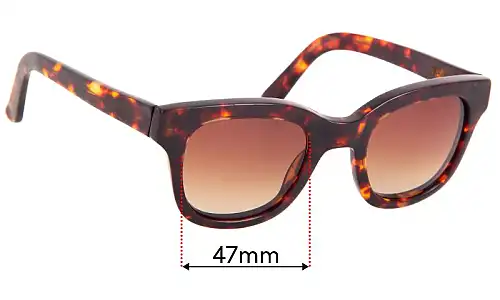 Sunglass Fix Replacement Lenses for Graz K.M.C - 47mm Wide 