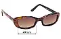 Sunglass Fix Replacement Lenses for Gucci 168 - 49mm Wide 