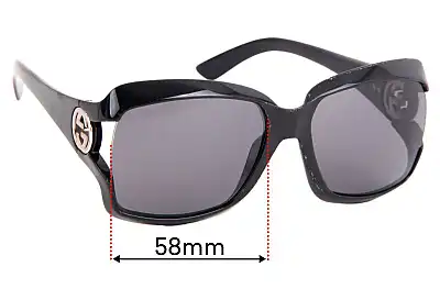 Gucci GG2598 Ersatzgläser 58mm wide 
