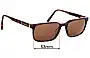 Sunglass Fix Replacement Lenses for Jeff Banks JB Blaise - 53mm Wide 
