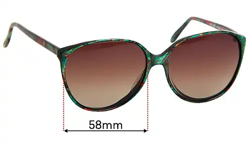 Sunglass Fix Verres de Remplacement pour Jonathan Sceats Model 709 - 58mm Wide 