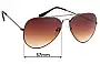 Sunglass Fix Verres de Remplacement pour Koa Bem  A002 P - 57mm Wide 