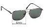 Sunglass Fix Replacement Lenses for Legacy MM5020 - 52mm Wide 