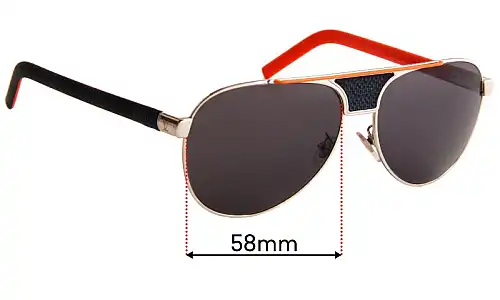 Louis Vuitton Z1177E Replacement Sunglass Lenses - 58mm wide 