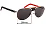 Sunglass Fix Replacement Lenses for Louis Vuitton  Z1177E - 58mm Wide 