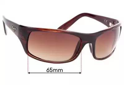 Maui Jim MJ202 Peahi Replacement Lenses 65mm wide 