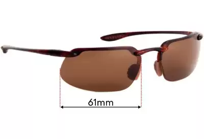 Maui Jim MJ409 Kanaha Replacement Lenses 61mm wide 