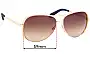 Sunglass Fix Lentes de Repuesto para Michael Kors MK5004 Chelsea - 59mm Wide 