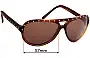 Sunglass Fix Lentes de Repuesto para Michael Kors MK18345 - 57mm Wide 