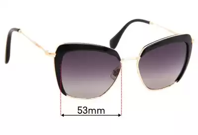 Miu Miu Mock Lentes de Repuesto 53mm wide 