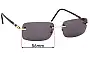 Sunglass Fix Lentes de Repuesto para Montblanc MB 85S - 56mm Wide 