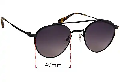 Oliver Peoples OV1223ST Watts Sun Replacement Lenses 49mm wide 