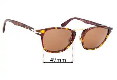 Persol 3110-S Typewriter Lentes de Repuesto 49mm wide 
