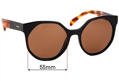 Prada SPR11T Ersatzgläser 55mm wide 