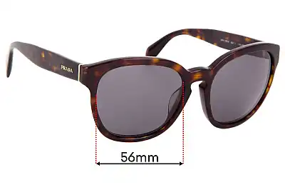 Prada SPR17R-F Replacement Lenses 56mm wide 