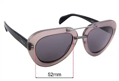 Prada SPR28R Replacement Lenses 52mm wide 