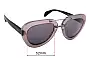 Sunglass Fix Verres de Remplacement pour Prada SPR28R - 52mm Wide 