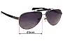Sunglass Fix Ersatzgläser für Prada SPR54N - 61mm Wide 
