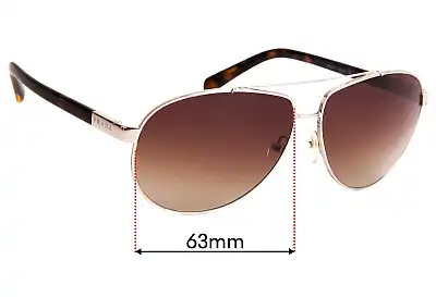 Prada SPR67O Replacement Lenses 63mm wide 