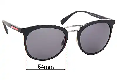 Prada SPS04S Replacement Lenses 54mm wide 