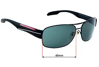 Prada SPS53NA Ersatzgläser 65mm wide 