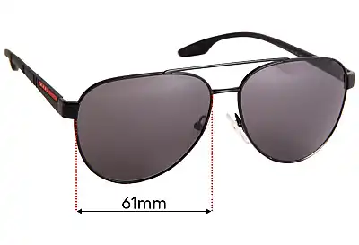 Prada SPS54T Ersatzgläser 61mm wide 
