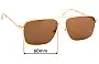 Sunglass Fix Replacement Lenses for Quay Poster Boy - 60mm Wide 