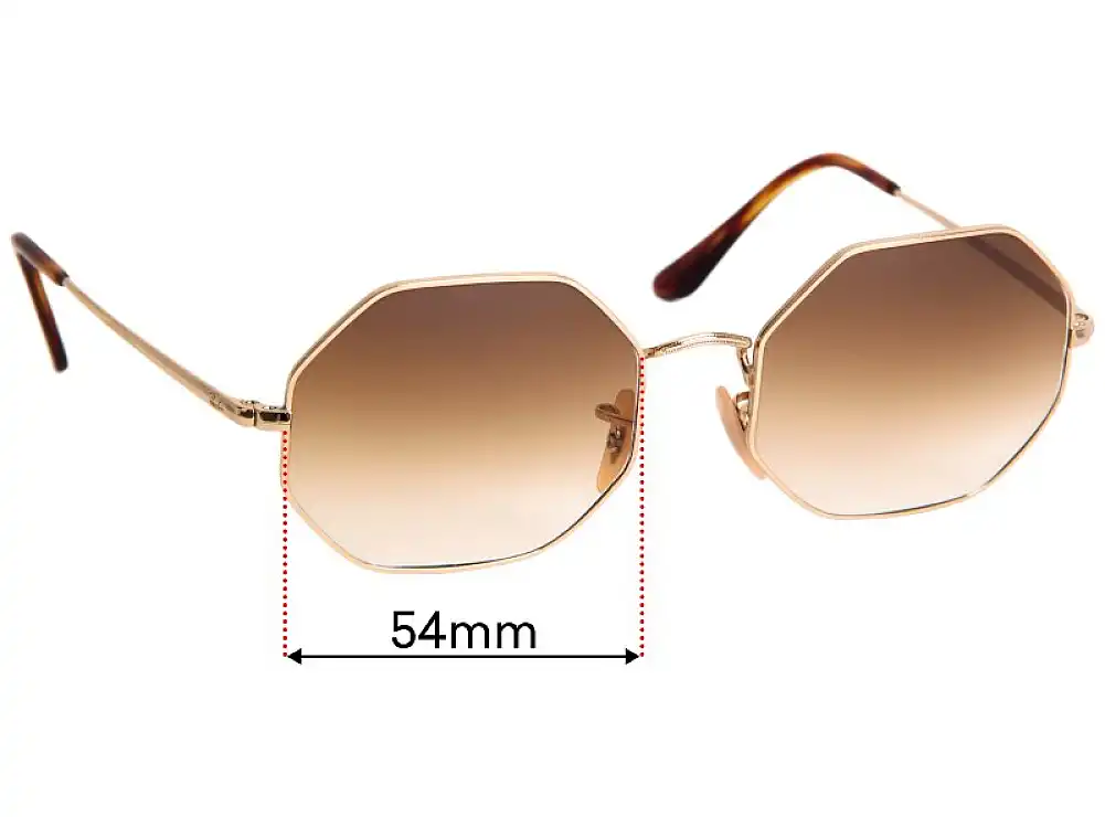 Sunglass Fix Ersatzgläser für Ray Ban RB1972 Octagon - 54mm Wide
