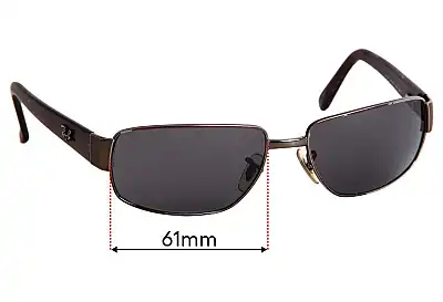 Ray-Ban RB3189 Leather II Replacement Lenses 61mm wide 