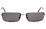 Ray Ban RB3199 Rimless Rectangle Replacement Sunglass Lenses - 57mm across Front View 