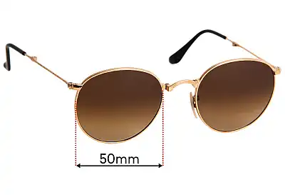 Ray-Ban RB3532 Folding Replacement Lenses 50mm wide 