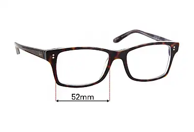 Ray-Ban RB5255 Optics Replacement Lenses 53mm wide 